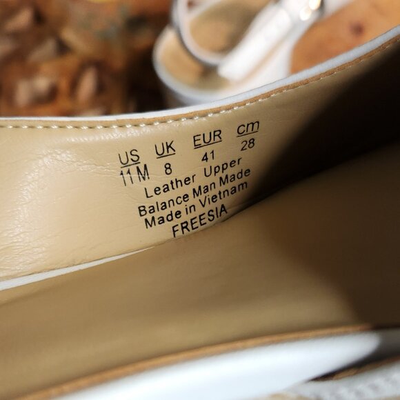 Naturalizer - 'Freesia' Short Block Heel with Adjustable Strap in White - Picture 6 of 7